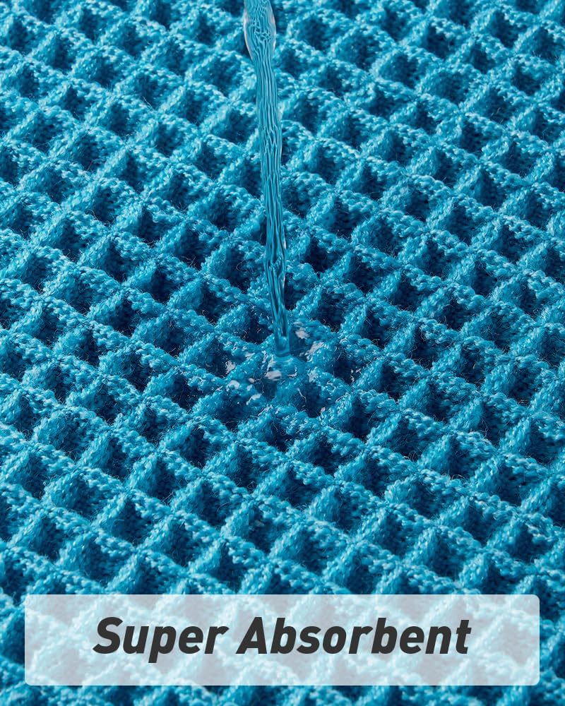 AMOAMI Upgraded Waffle Bath Mat, Super Absorbent Non Slip Bath Mats for Bathroom Floor, Machine Washable Bathroom Rugs with Tassels, Rubber Backed Bathroom Mats, Ultra Soft, 18&34; x 30&34;, Brown - Homesidy.com