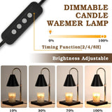 Modern Candle Warmer Lamp with Timer, Dimmable Candle Lamp Warmer, Men Women Christmas Birthday Gifts, Black Candle Warmer, Adjustable Candle Light Warmer, Cozy Living Room Bedroom Home Decor - Homesidy.com