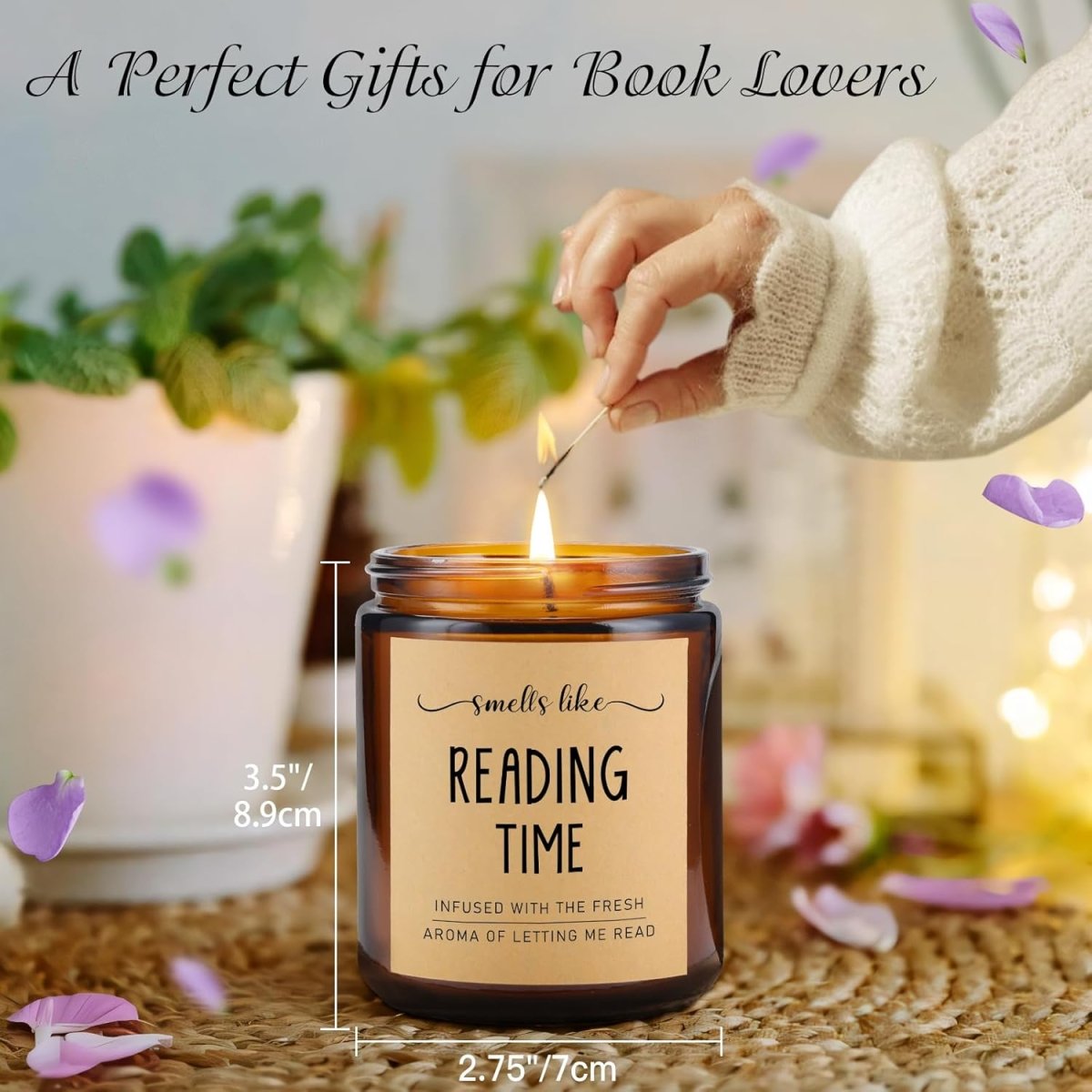 Book Lover Candle, Book Lovers Gifts, 7 oz Soy Wax Lavender Reading Candle, Birthday Reading Bookish Gifts for Women, Men, Bookworm, Librarian, Reader - Homesidy.com