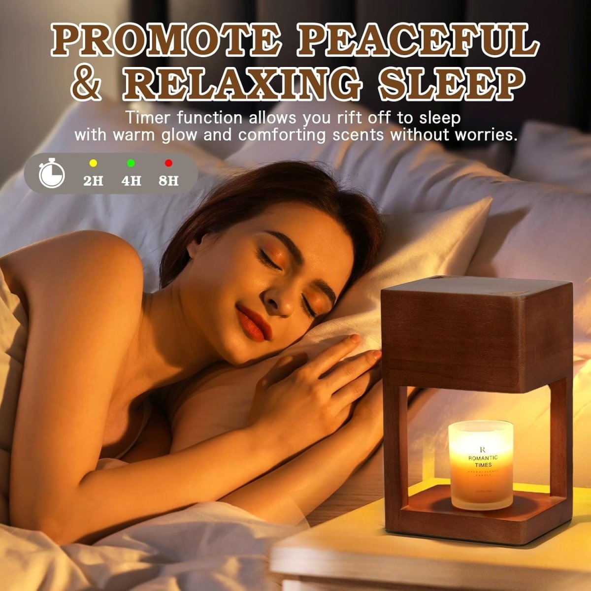 Modern Candle Warmer Lamp with Timer, Dimmable Candle Lamp Warmer, Men Women Christmas Birthday Gifts, Black Candle Warmer, Adjustable Candle Light Warmer, Cozy Living Room Bedroom Home Decor - Homesidy.com