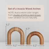 PEAKOLY Wood Arch Decorative Objects - Modern Bookshelf Decor, Coffee Table Sculpture, Floating Shelf Decor Accents, Japandi Home Decorations for Side, Console and Entryway Table - Homesidy.com