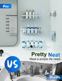 GVY Shower Caddy 5 Pack, Adhesive Shower Organizer Bathroom Shelves,Rustproof Bathroom Organizers and Storage for Home Decor, No Drilling Shower Shelves for Apartment Essentials - Homesidy.com