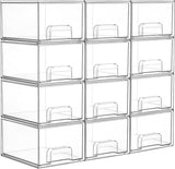 Vtopmart 4 Pack Small Clear Stackable Storage Drawers,Acrylic Bathroom Makeup Organizer,Plastic Storage Bins For Vanity, Undersink, Kitchen Cabinets, Pantry, Home Organization - Homesidy.com