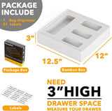 SpaceAid Bag Storage Organizer for Kitchen Drawer, Bamboo Organizer, Compatible with Gallon, Quart, Sandwich and Snack Variety Size Bag (1 Box 4 Slots) - Homesidy.com