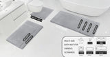 MINIDEAR Bathroom Rugs 24x17 Light Grey - Thick Elastic Foam Bath Mat, Ultra Soft &amp; Plush Fluffy, Non - Slip, Quick Dry, Absorbent Washable Floor Microfiber Mat for Tub, Home Decor Accessories - Homesidy.com
