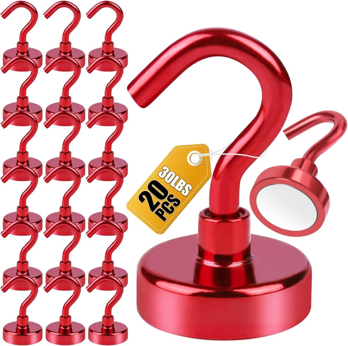DIYMAG Magnetic Hooks, 30lbs Magnet Hook 2025 Cruise Cabin Ship Essentials Heavy Duty Strong Magnets Refrigerator Fridge Hanging for Classroom Beach Vacation Kitchen Grills Home 20 Pack (Silver) - Homesidy.com