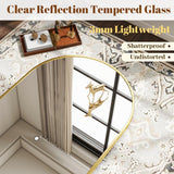 VooBang Arched Wall Mirror, 30 x 38 inch Arch Bathroom Mirror, Wall Mounted Vanity Mirror with Arch Metal Frame, Modern Bathroom Vanity Mirror for Bedroom, Living Room, Hanging or Leaning, Black - Homesidy.com