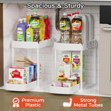 Ukeetap Multi - Purpose Pull - Out Storage Organizers, Under Sink/Cabinet Organizers and Storage for Bathroom &amp; Kitchen, Black, 12.8 Inches, 2 Packs - Homesidy.com