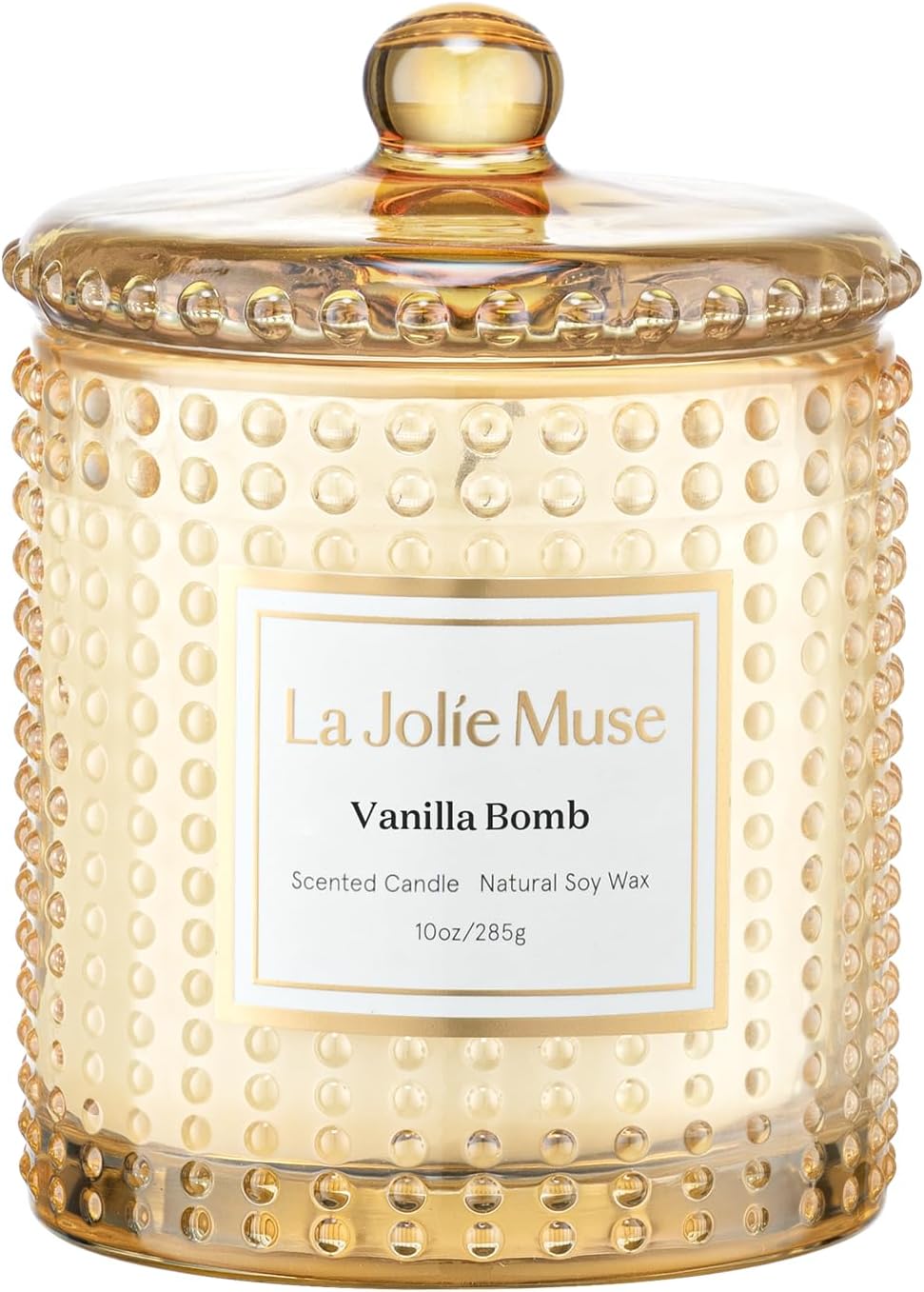 LA JOLIE MUSE Christmas Candle | Ruby Berry Bliss | Mandarin Cranberry &amp; Plum | 10 oz Festive Candle | 55 Hours Clean Burn | Gift for Women &amp; Family - Homesidy.com