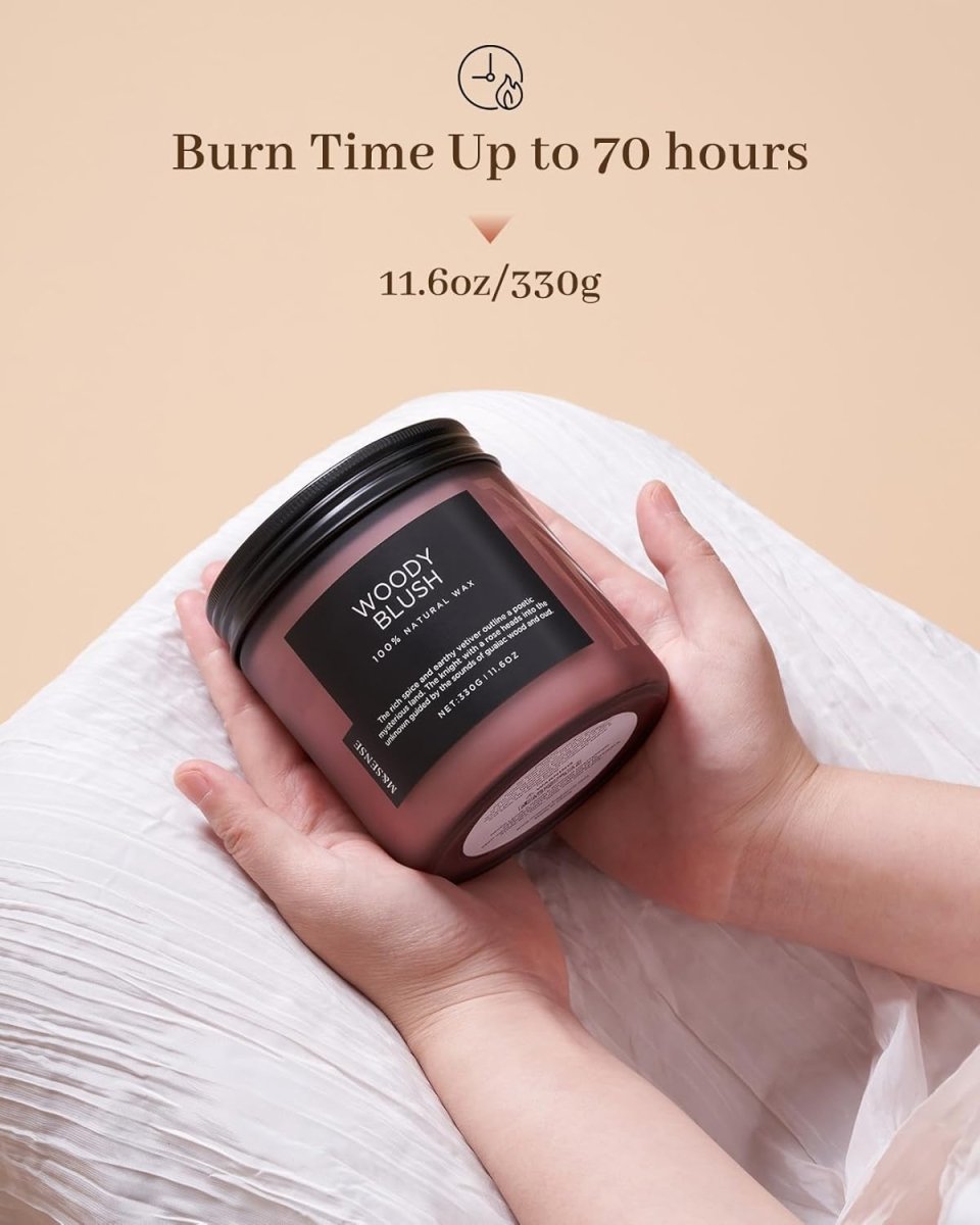 M&amp;SENSE Eucalyptus &amp; Mint Soy Candles for Home Scented, 11.6oz 70 Hour Burn Aromatherapy Candle Gift for Stress Relief, Meditation, Yoga, Relaxing SPA, Reusable Jar for Men and Women - Homesidy.com
