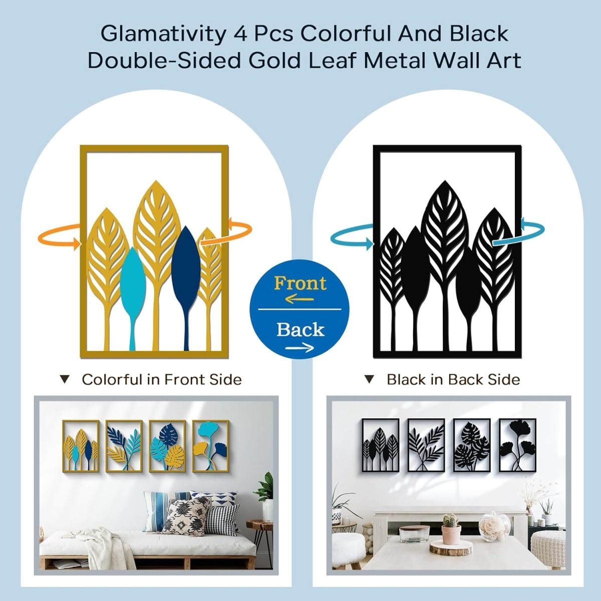 Glamativity 4 Pack Gold Wall Art Decor, Minimalist Single Line Real Metal Wall Art, Womans Body Shape Abstract Wall Art (Gold Classic Style, 17 x 11.8) - Homesidy.com