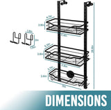 TAILI Shower Caddy Suction Cup 2 Pack with Hooks &amp; Soap holder, Heavy Duty Shower Organizer for Bathroom, No Drilling Bathroom Organizer with Large Capacity, Black Metal Storage Basket - Homesidy.com