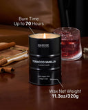 M&amp;SENSE Scented Candle, Tobacco Vanilla Medium Jar Candle Gifts for Men, 70 Hours Slow Burning Natural Soy Candles 11.3oz, Stress Relief Aromatherapy Candles Home Decor, Valentines Day Gifts for Him - Homesidy.com