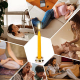 20 Minute Pure Beeswax Candles, Drip - Free Meditation Candles, Mini Taper Candles, Set of 50 Without Brass Candle Holders - Homesidy.com
