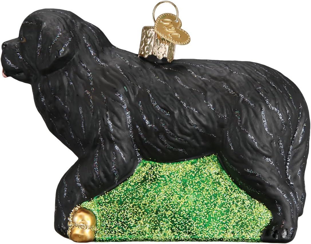 Old World Christmas Black Labrador Dog Collection Glass Blown Ornaments for Christmas Tree 3.75 x 1.5 - Homesidy.com