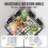 LEVERLOC Corner - adaptive Suction Cup Shower Caddies 2 Pack, Stainless Steel Rustproof Corner Shower Shelf, Large Capacity Removable Suction Cup Bathroom Organizer, Drill - Free Wall Mounted Basket, Gray - Homesidy.com
