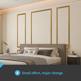 Art3d Pre - Cut Wall Molding Set of 6 pcs, Ready - to - Assemble Wainscoting Panels for Interior Wall Décor Living Room Bedroom Accent Wall - Installed with Glue, 3 Top 3 Bottom - Homesidy.com