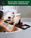 ROYAL CRAFT WOOD Bathtub Tray Caddy for Tub, Bamboo Bath Shelf, Premium Foldable Wood Bath Table, Expandable Bathtub &amp; Bathroom Accessories, New Home Gifts for Mom, Housewarming, Anniversary, Wedding - Homesidy.com