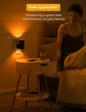 L LOHAS LED Night Light Plug in, Modern Night Lights Plug into Wall, Dusk to Dawn Sensor, Soft White 3000K, 0 - 100LM Adjustable Brightness, Dimmable Night Lights for Hallway Bedroom Stairway, 2 Pack - Homesidy.com