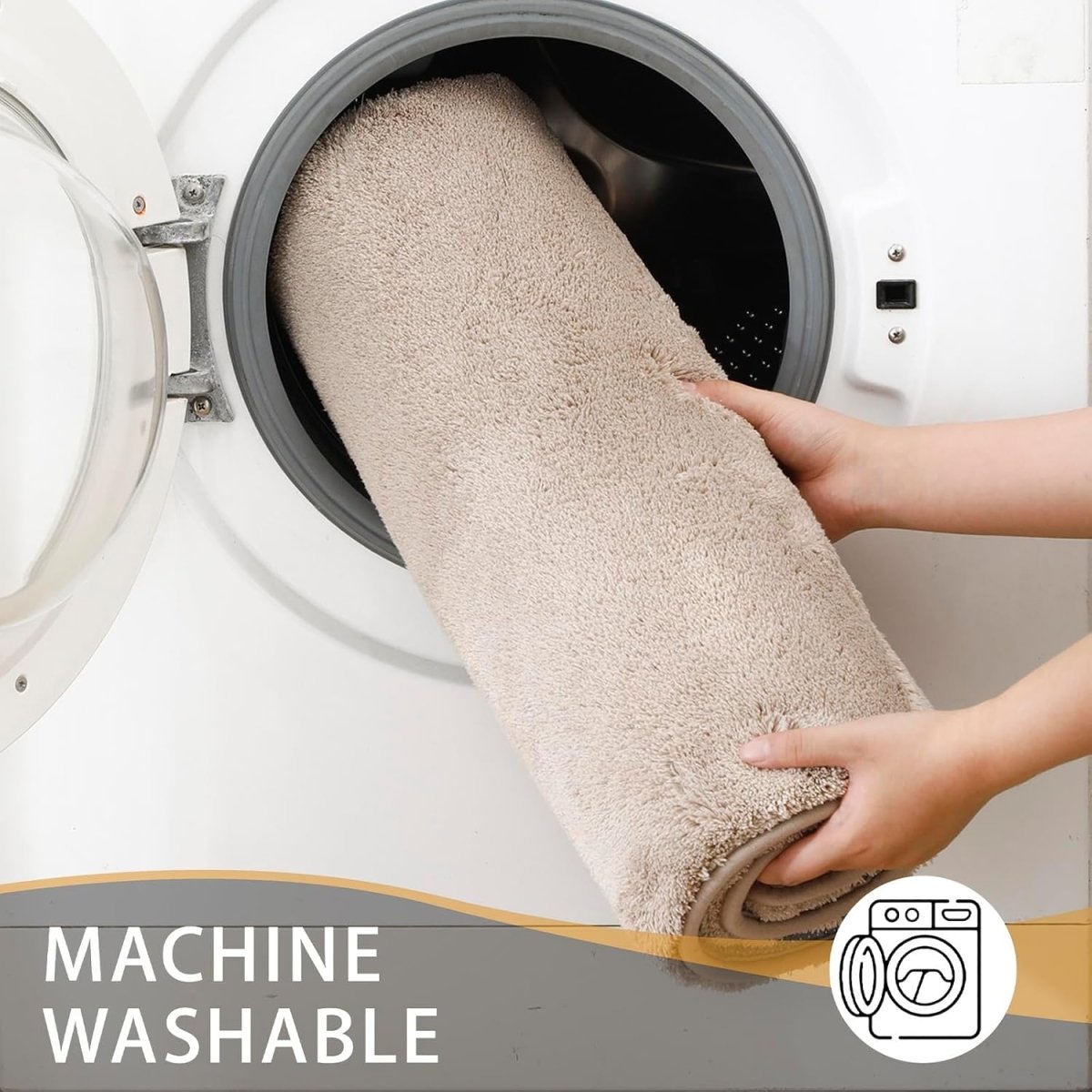MINIDEAR Bathroom Rugs 24x17 Light Grey - Thick Elastic Foam Bath Mat, Ultra Soft &amp; Plush Fluffy, Non - Slip, Quick Dry, Absorbent Washable Floor Microfiber Mat for Tub, Home Decor Accessories - Homesidy.com
