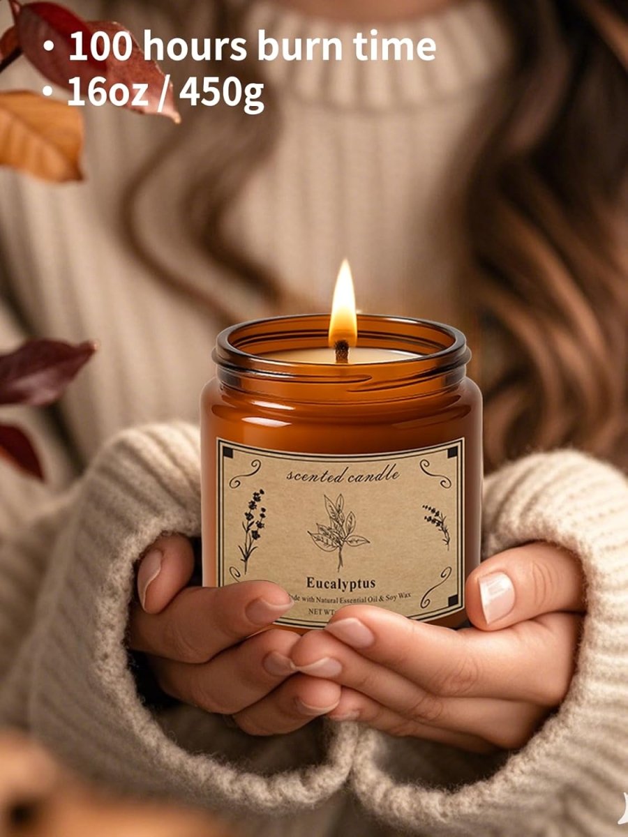 Candles for Home Scented, 16oz Large Soy Wax Lavender Scented Candle, 100 Hour Burn Time, Aromatherapy Candle, Ideal for Christmas, Anniversary, Birthday Gift - Homesidy.com