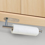 DEKAVA Paper Towel Holder Under Cabinet Wall Mount for Kitchen Towel, Self - Adhesive Bar, Rack, SUS304 Stainless Steel 13 inch (BlackA, 1) - Homesidy.com