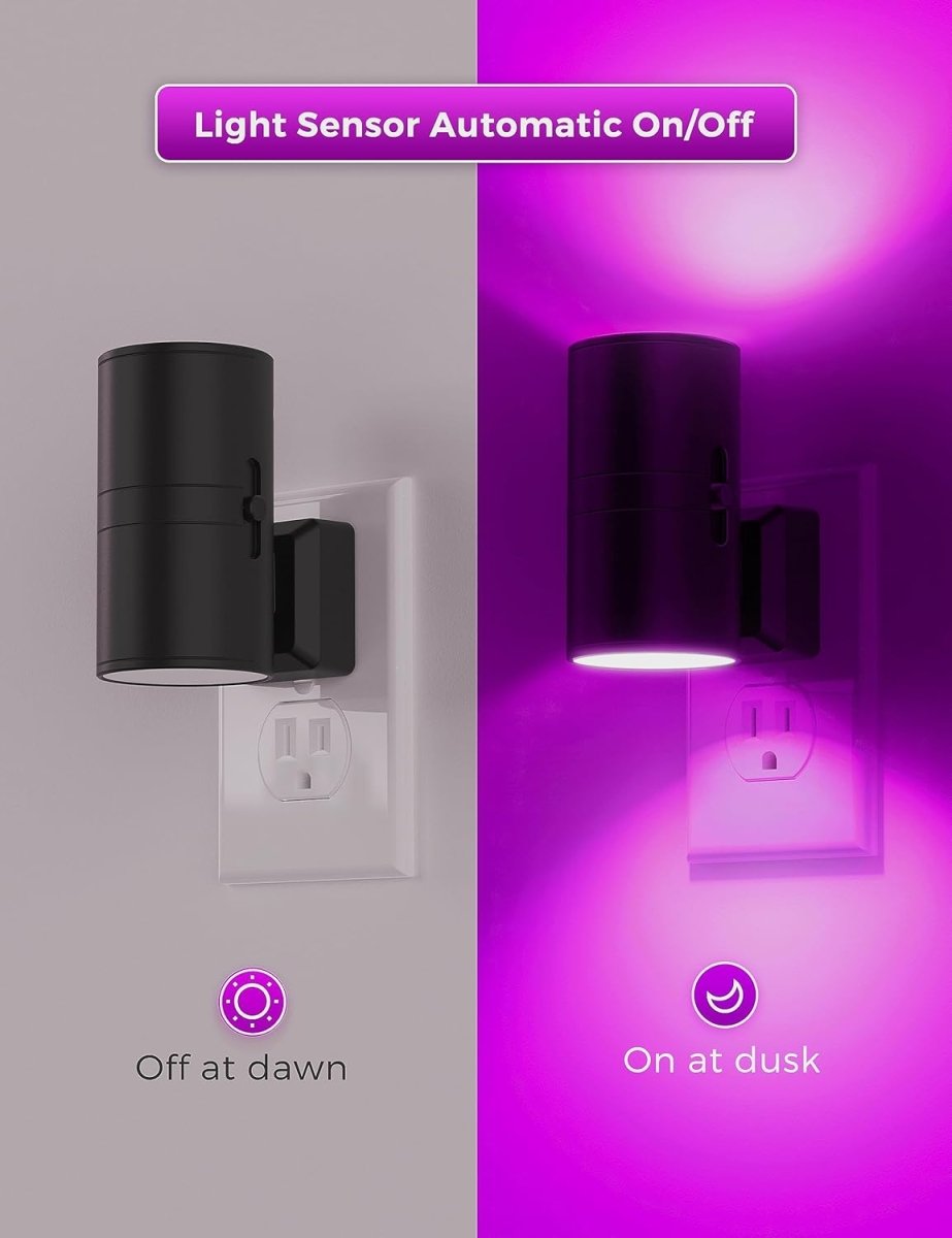 L LOHAS LED Night Light Plug in, Modern Night Lights Plug into Wall, Dusk to Dawn Sensor, Soft White 3000K, 0 - 100LM Adjustable Brightness, Dimmable Night Lights for Hallway Bedroom Stairway, 2 Pack - Homesidy.com