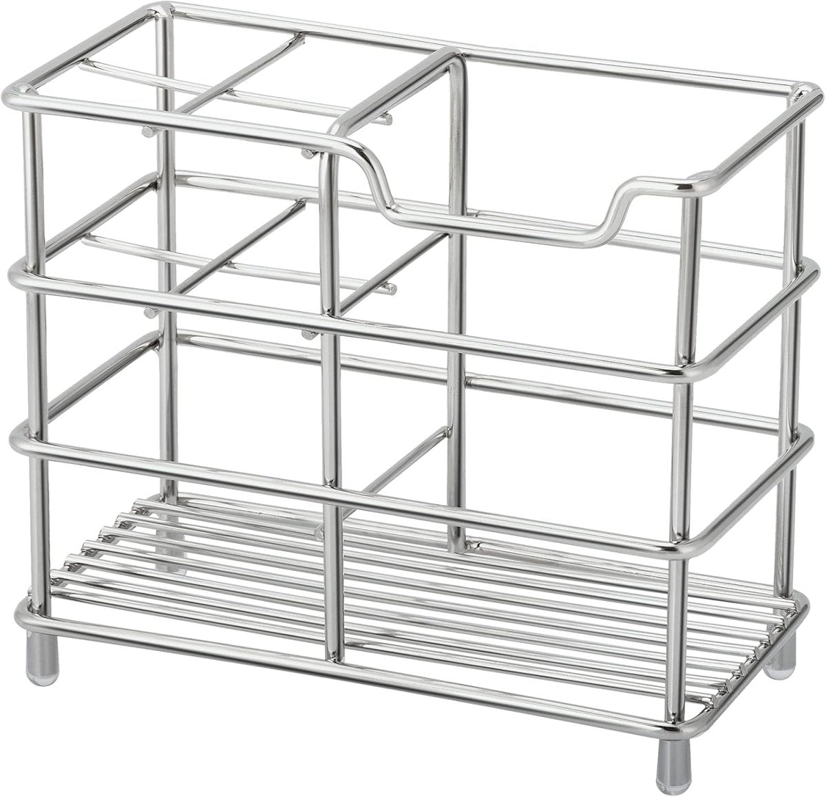 Urbanstrive 304 Stainless Steel Bathroom Toothbrush Holder Toothpaste Holder Stand Bathroom Accessories Organizer (Black, Small) - Homesidy.com