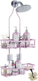 Joqixon Upgraded Extended Length Shower Organizer with Hooks, Rustproof Shampoo Soap Holder, Large Hanging Bathroom Caddy - Homesidy.com