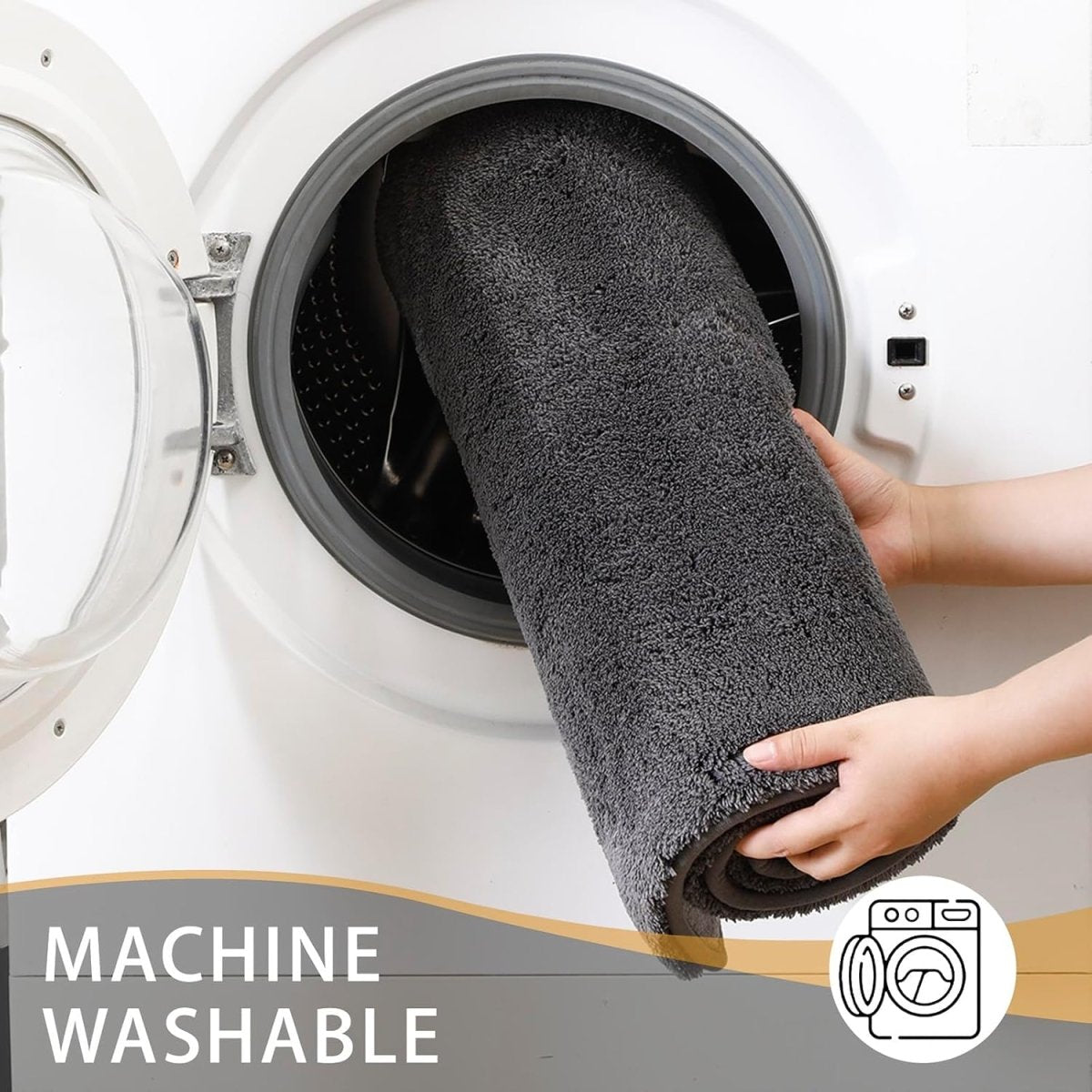 MINIDEAR Bathroom Rugs 24x17 Light Grey - Thick Elastic Foam Bath Mat, Ultra Soft &amp; Plush Fluffy, Non - Slip, Quick Dry, Absorbent Washable Floor Microfiber Mat for Tub, Home Decor Accessories - Homesidy.com