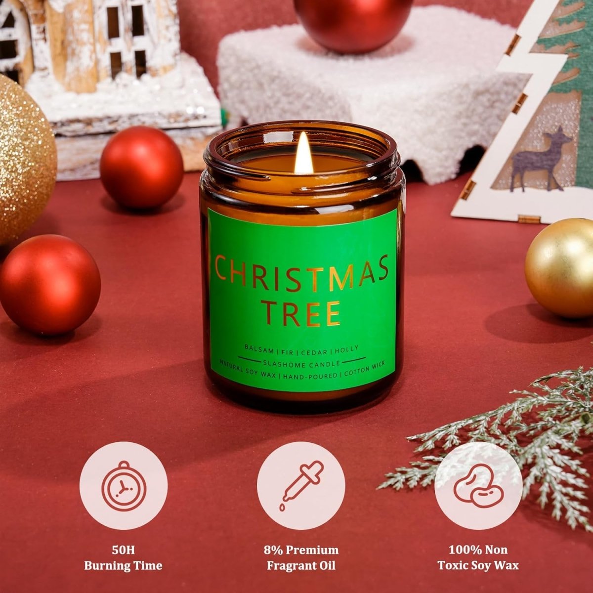 Winter Candle Gift Set, 4 Pack 7 oz Soy Scented Candles for Home, Christmas, Holiday &amp; Birthday Gifts for Women &amp; Men, Includes Hello Winter, Pine &amp; Cedarwood, Hot Cocoa, and Vanilla Cupcake - Homesidy.com
