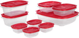 Rubbermaid 16 - Piece BPA - Free Plastic Food Storage Set, Red Vented Lids - Microwave, Dishwasher Safe: Perfect for Meal Prep, Leftovers, and Kitchen Organization - Homesidy.com