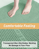 AMOAMI Upgraded Waffle Bath Mat, Super Absorbent Non Slip Bath Mats for Bathroom Floor, Machine Washable Bathroom Rugs with Tassels, Rubber Backed Bathroom Mats, Ultra Soft, 18&34; x 30&34;, Brown - Homesidy.com
