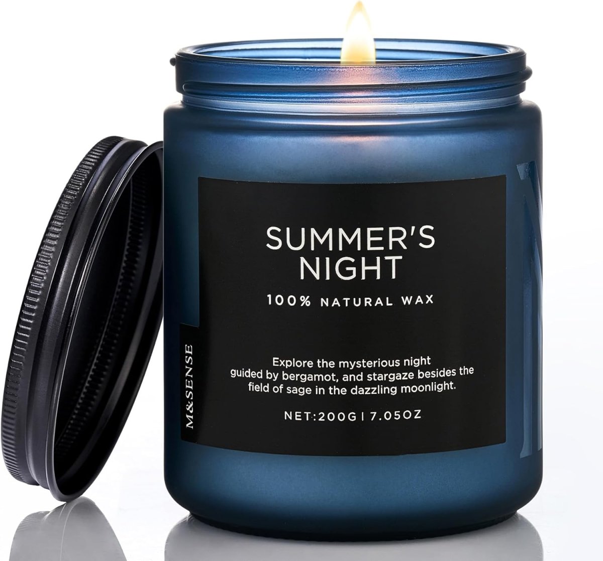 M&amp;SENSE Eucalyptus &amp; Mint Soy Candles for Home Scented, 11.6oz 70 Hour Burn Aromatherapy Candle Gift for Stress Relief, Meditation, Yoga, Relaxing SPA, Reusable Jar for Men and Women - Homesidy.com