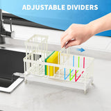 Cisily Black Sponge Holder for Kitchen Sink, Sink Caddy Organizer with High Brush Holder, Kitchen Countertop Organizers and Storage Essentials, Rustproof 304 Stainless Steel, Soap Dispenser Organize - Homesidy.com