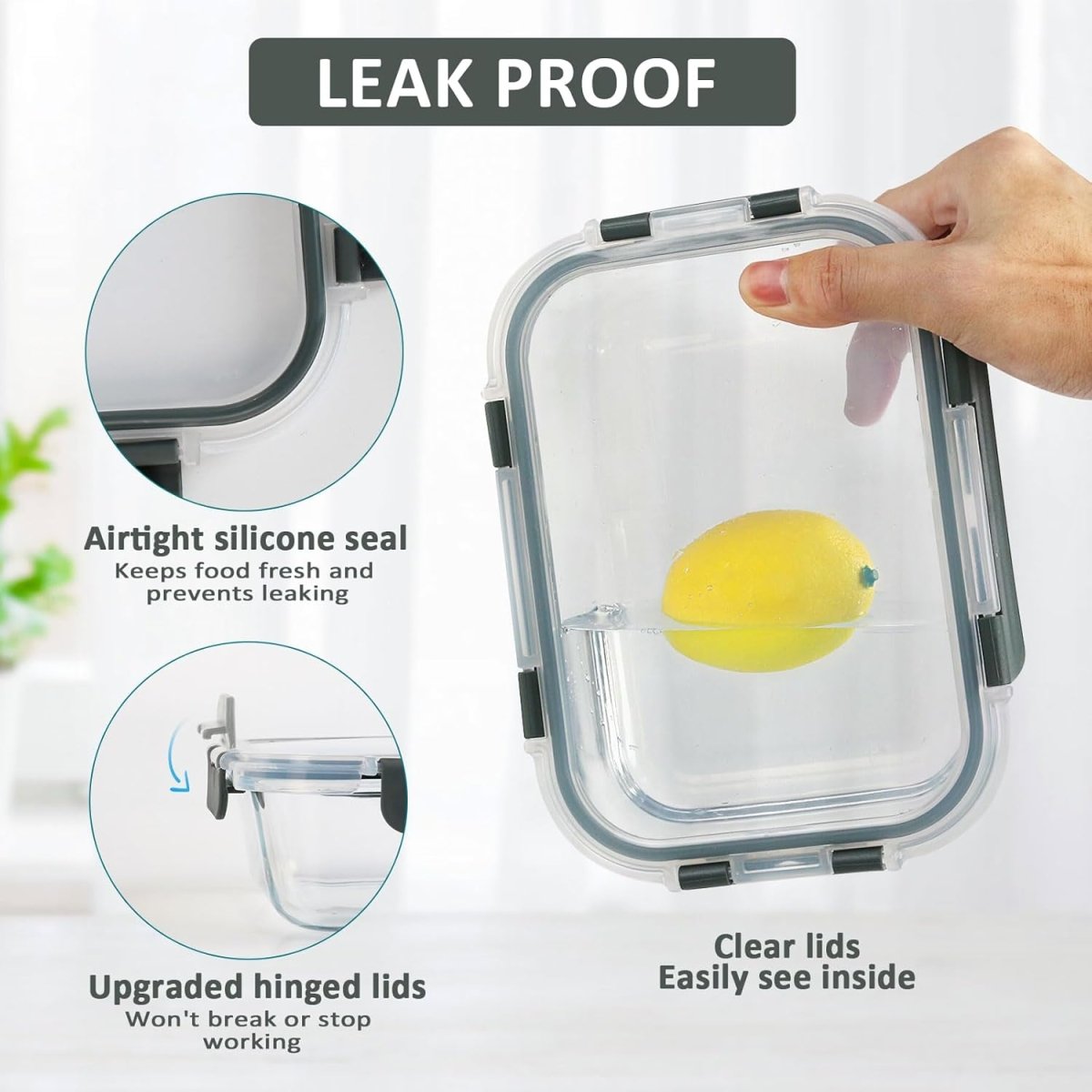 [8 - Pack,30 oz]Glass Meal Prep Containers,Glass Food Storage Containers,Airtight lunch Containers with Lids, Microwave, Oven, Freezer and Dishwasher - Homesidy.com