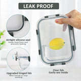 [8 - Pack,30 oz]Glass Meal Prep Containers,Glass Food Storage Containers,Airtight lunch Containers with Lids, Microwave, Oven, Freezer and Dishwasher - Homesidy.com
