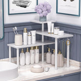 JayRex Countertop Organizer Organization, 3 Tier Moveable Corner Shelf Organizer for Kitchen, Bathroom, Spice Rack, Coffee Area, Over Sink, Dresser Table (Rustic Brown) - Homesidy.com
