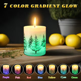 Electricwise Christmas Scented Candle Gift Set for Women, LED Xmas Candles Can Change Into 7 Colors, Winter Candle with 7.6oz Soy Wax Fir Holiday Candles for Christmas Women Gift(Snowman) - Homesidy.com
