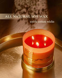 1771 Aromas Vanilla Scented Candles - 100% Natural Soy Wax - Large 3 Wick Jar Candle - Up to 50 Hours Burning Time - Candles for Home - Gift - Ready Candle for Men &amp; Women - Aromatherapy Candles - Homesidy.com