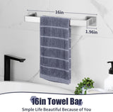 5 - Pieces Matte Black Bathroom Hardware Accessories Set, SUS304 Stainless Steel Bath Towel Bar Set, Towel Racks for Bathroom Wall Mounted. - Homesidy.com