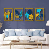 Glamativity 4 Pack Gold Wall Art Decor, Minimalist Single Line Real Metal Wall Art, Womans Body Shape Abstract Wall Art (Gold Classic Style, 17 x 11.8) - Homesidy.com