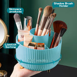 fanado 360° Rotate Makeup Brush Holder Organizer, Makeup Organizers Countertop, Makeup organization and Skincare Storage for Vanity, Desktop, Bathroom (White) - Homesidy.com