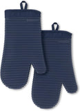 KITCHENAID Ribbed Soft Silicone Oven Mitt 2 - Pack Set, 7.5&34;x13&34;, Milkshake - Homesidy.com