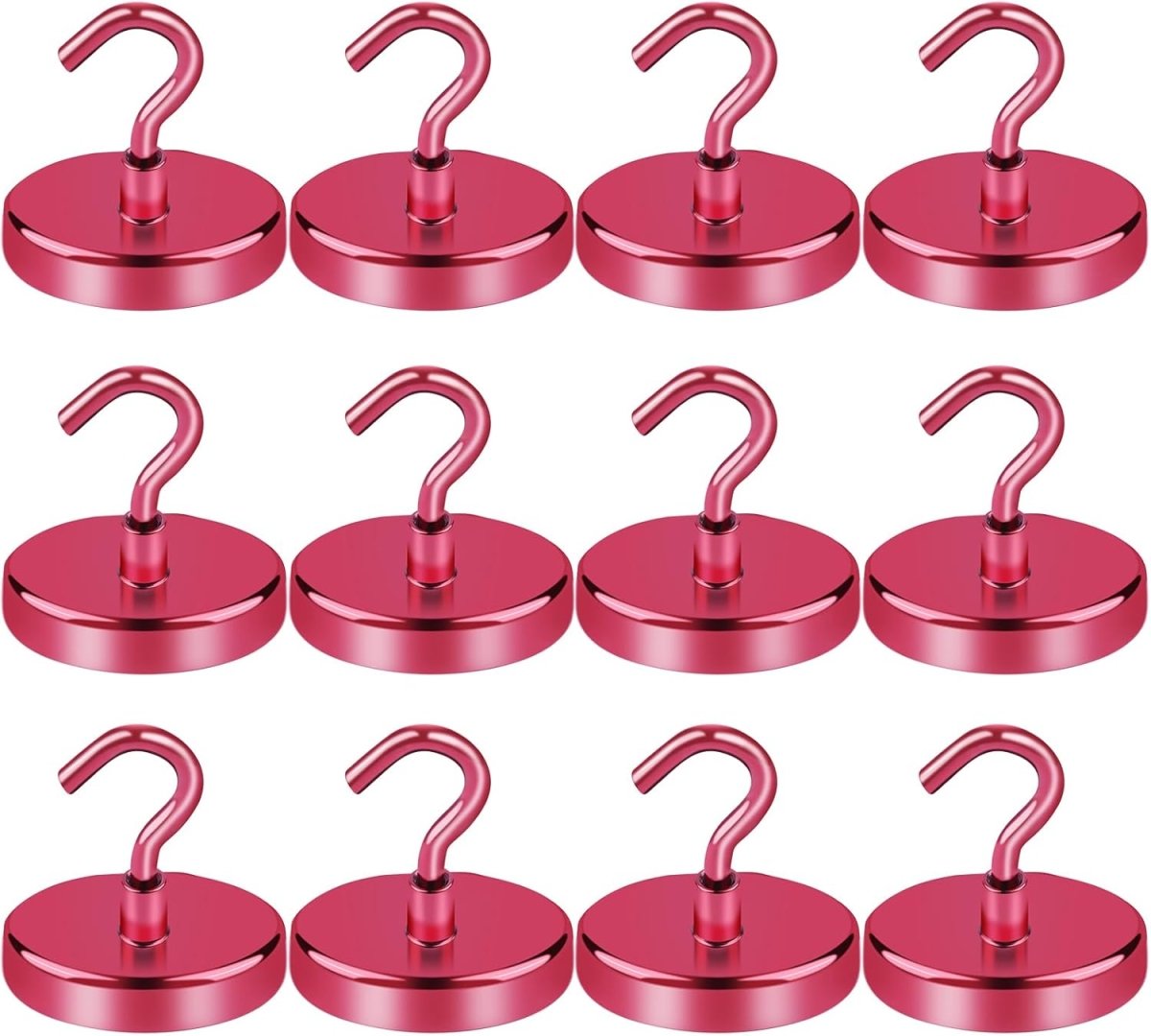 LOVIMAG Magnetic Hooks, 12 Pack 30lbs Magnet Hook 2025 Cruise Cabin Ship Essentials Heavy Duty Strong Magnets Refrigerator Fridge Hanging for Classroom Beach Vacation Kitchen Grills Home (Black) - Homesidy.com