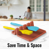 Zulay Kitchen Spoon Rest for Multiple Utensils High Heat - Resistant Silicone Drip Pad, BPA - Free Spoon Holder for Stove Top, Kitchen Gadget Holder for Ladles, Tongs, Cooking Spatula - Makes Great Gift - Homesidy.com