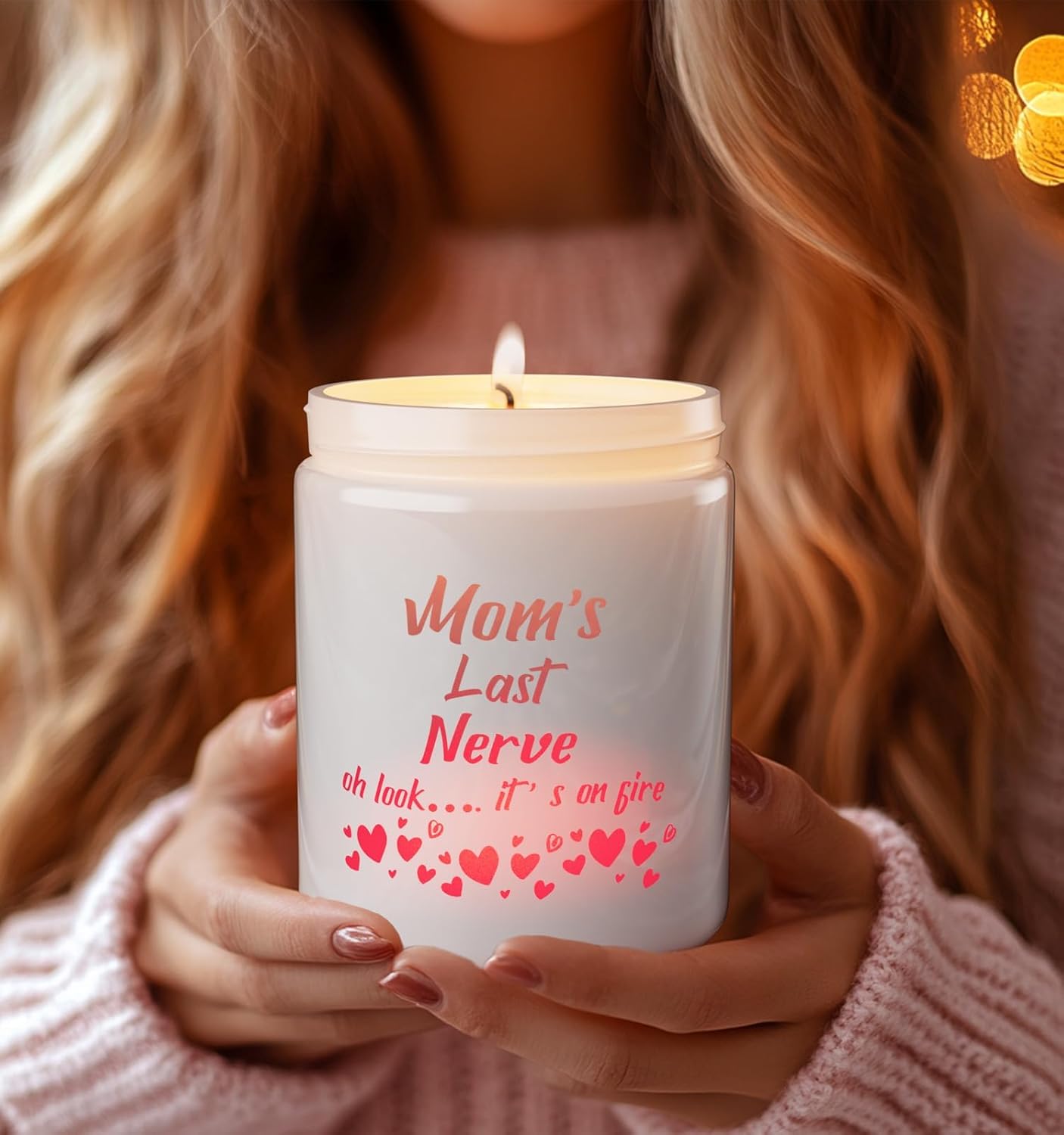 Merry Christmas Candles with Warmer LED, Christmas Decor Gifts Winter Candle with Pine Wood Spice Scents, Cypress Candle Over 40 Hours Burn Time, Home Decorations Indoor, 100% Soy Wax,White - Homesidy.com