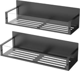 HuggieGems Metal 4 Pack Magnetic Spice Storage Rack Organizer for Refrigerator and Oven, Black Fridge Organizers and Storage - Homesidy.com