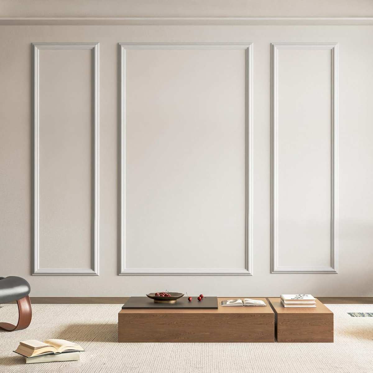 Art3d Pre - Cut Wall Molding Set of 6 pcs, Ready - to - Assemble Wainscoting Panels for Interior Wall Décor Living Room Bedroom Accent Wall - Installed with Glue, 3 Top 3 Bottom - Homesidy.com