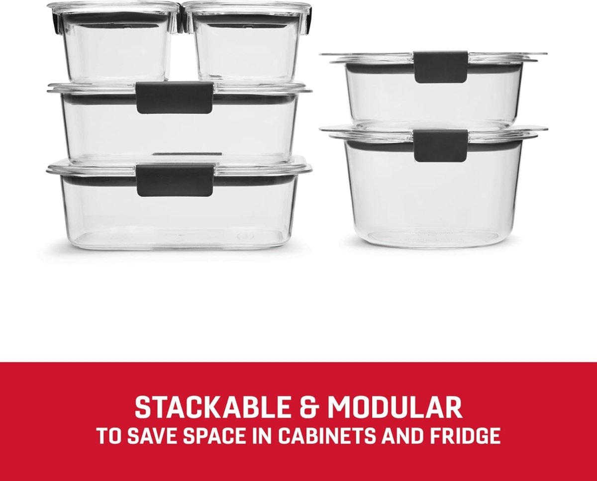 Rubbermaid Brilliance BPA - Free Airtight Food Storage Containers, 24 - Piece Set, Easy for Meal Prep, Lunch &amp; Leftovers - Homesidy.com